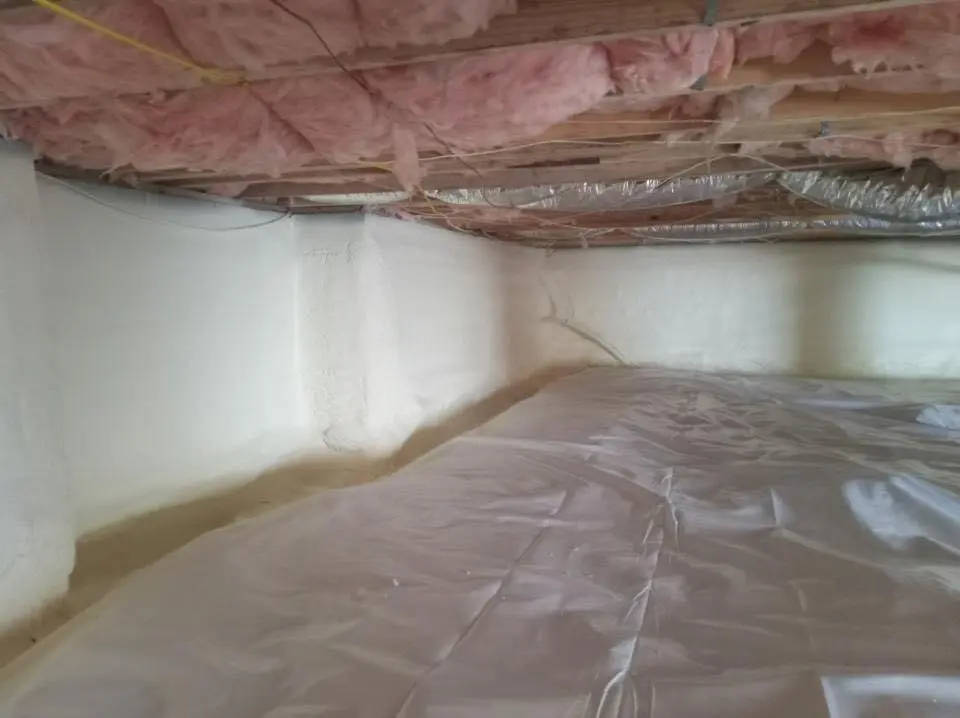 Crawl space encapsulation with closed-cell spray foam for Roof Maintenance in Chesterfield